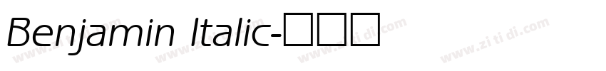 Benjamin Italic字体转换
